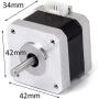 Tuimiyisou Printer Stepper Motor Nema 17 3D Printer Two Phase 4 Wire Stepper Motor for 1.8Deg 17HD34008-22B Printer Accessory 4 Wire Stepper Motor for Printer