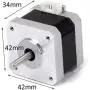 Tuimiyisou Printer Stepper Motor Nema 17 3D Printer Two Phase 4 Wire Stepper Motor for 1.8Deg 17HD34008-22B Printer Accessory 4 Wire Stepper Motor for Printer