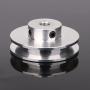 BQLZR 41x16x6MM Silver Aluminum Alloy Single Groove 6MM Fixed Bore Pulley for Motor Shaft 3-5MM PU Round Belts