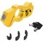 Modengzhe Mototcycle Handlebar Anti-Theft Lock Aluminum Safety Grip Brake Additional Lock for Motorbikes Scooters ATVs Dirt Bikes (Yellow)