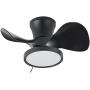 ocioc Quiet Ceiling Fan with LED Light 22 inch Large Air Volume Remote Control Black for Kitchen Bedroom Dining room Patio