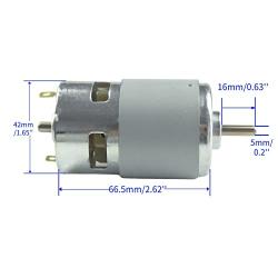 CONQUERALL 775 DC Motor DC 12V 6000 RPM / 24V 12000RPM Large Torque High Power Motor with Drill Chuck and Bracket