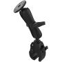 RAM Mounts RAP-404-202U Tough-Claw Medium Clamp Double Ball Mount with Round Plate with Medium Arm for Rails 1
