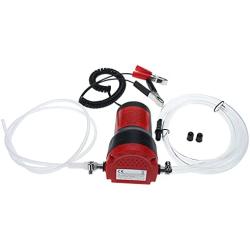 Amarine Made 12V 60W Oil Change Pump Extractor, Oil/Diesel Fluid Pump Extractor Scavenge Oil Change Pump Transfer Suction Transfer Pump with Tubes Truck Rv Boat ATV (Red)