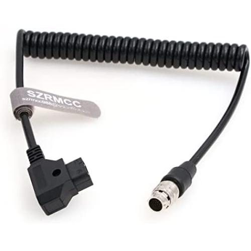 SZRMCC Cabrio Lens Hirose 20 Pin Male to D-tap Coiled Power Cable for Fujinon Cabrio servo Zoom Motor Lens