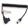 SZRMCC Cabrio Lens Hirose 20 Pin Male to D-tap Coiled Power Cable for Fujinon Cabrio servo Zoom Motor Lens