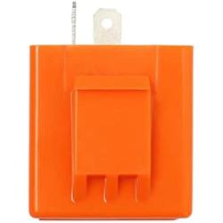 Tuimiyisou Flasher Relay 2-Pin DC 12V LED Motorbike Turn Signal Indicator Speed Controller Orange 2-Pin Flasher Relay Car Cleaners