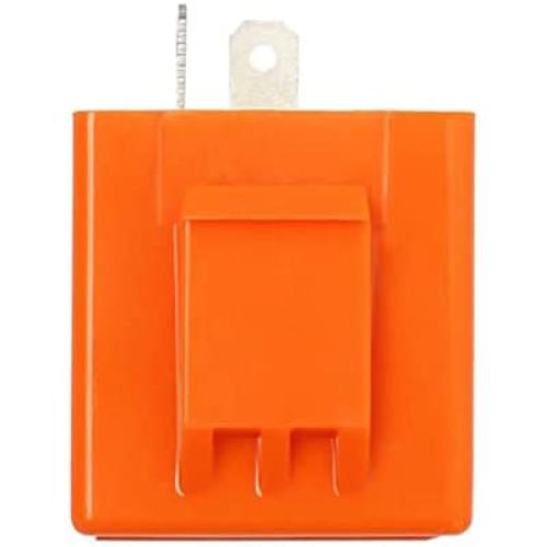 Tuimiyisou Flasher Relay 2-Pin DC 12V LED Motorbike Turn Signal Indicator Speed Controller Orange 2-Pin Flasher Relay Car Cleaners