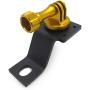 HTTMT- Motorcycle Rearview Mirror Camera Mount Bracket Holder Compatible With GoPro Hero 7/6/5/4 In Gold 8 Colors Available [P/N: GZSP-SP-015]