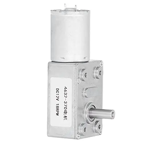4632‑370 DC Motor Miniature , Controllers Motor Speed Controllers Winches Electric Gearbox Brass Electric Worm Reduction Engine DC12V 18rpm Speed Reducer for Window Openers