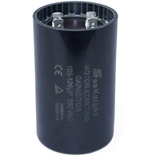 BlueNatHxRPR 105-126 MFD (uF) Motor Start Capacitor Compatible for Franklin Control Box 2823008110, 2823018110, 2801084915, 2823018310, 2823508110 1.0 1.5 and 2 HP Well Pump and Others