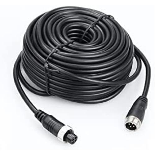 VSSTECH Backup Camera Cable 4pin Video Power Aviation Extension Wire for Vehicle Car Camper Bus Van Truck Motorhome Trailer RV Mobile DVR System 20m 65.7ft