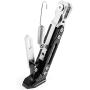 Motorcycle Kickstand, Universal Aluminum Alloy Kickstand Foot Side Stand Adjustable Tripod Holder for Scooter Modified Motor (Silver)