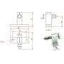RATTMMOTOR Reducing Ratio 4:1 CNC 4th-axis A-axis Rotation-axis, 4 Jaw K12-65mm Chuck Tip Indexing Head with Nema17 2-Phase 4-Wire Stepper Motor + 54mm Tailstock for CNC Router Engraving Machine