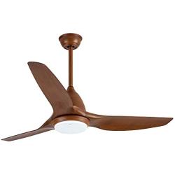 TCL 52 inch LED Ceiling Fan with Remote Control, 3 blade Ceiling Fan Noiseless Reversible DC Motor,6-speed, 3 colors Temperature Switch,Timer (52”Chestnut)