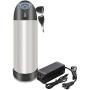Jieoto 24V 36V 48V E-Bike Water Bottle Battery Waterproof Li-ion Battery Pack Fits for 200W 250W 400W 500W 750W 1000W E-Bike Motors with Charger and T Output Line