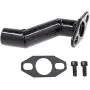 JRL 32mm-40mm Black Offset Intake Manifold and Gasket For 49cc 66cc 80cc Motorized Bike Motorised Bicycle (Black) JRL 32mm-40mm Black Offset Intake Manifold and Gasket For 49cc 66cc 80cc Motorized Bike Motorised Bicycle (Black)