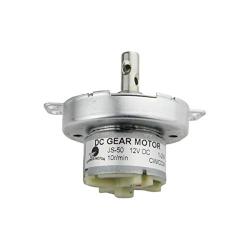 CHANCS 12V DC Gearbox Motor JS-50 10RPM CW/CCW Electric Motor with M4 Thread Hole Shaft Reduced DC Motor