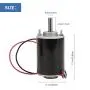 DC Electric Motor Drive, 3500RPM High Speed Permanent Magnet 12V DC Motor High Torque 30W CW/CCW (12V DC 3500RPM)