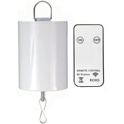 GDNIART Wind Spinner Motor with Remote Battery Operated 10 RPM Hanging Display Rotating Motor for Disco Ball Baby Crib Wind Chime Mobile Yard Decor Hanging Ornaments Outdoor Sculptures-Low Speed