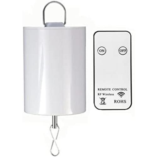 LjlifArt Hanging Display Motor with Remote Battery Operated 20 RPM Rotating Motor for Wind Spinner Mobile Yard Decor Hanging Ornaments Garden Sculptures-Medium Speed