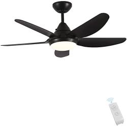 Indoor Ceiling Fan Light Fixtures -Black Remote LED 40 Ceiling Fans For Bedroom,Living Room,Dining Room Including Motor,5-Blades,Remote Switch (Black)