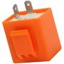 Tuimiyisou Flasher Relay 2-Pin DC 12V LED Motorbike Turn Signal Indicator Speed Controller Orange 2-Pin Flasher Relay Car Cleaners
