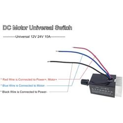 DC Motor Speed Controller Universal 12V 24V 10A Electronic Stepless DC Speed Controller Rotary Switch for Car Truck Fan Heater Control Regulator 3Pack