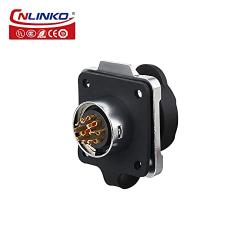 CNLINKO 5A Male Socket Plug M16 9PIN Audio Connector Waterproof, Panel Mount Ethernet Signal Connector, Solder Wire to Board Connector for Indoor Outdoor Automotive Electrical (9 PIN)