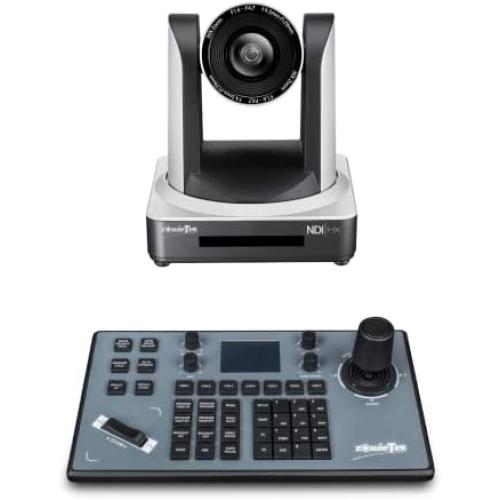 Zowietek PTZ NDI Camera 30X Live Streaming PoE Camera with simultaneous HDMI and 3G-SDI outputs(1pcs) + Zowietek PTZ IP Camera Controller | PTZ Network Keyboard | 4D Joysti
