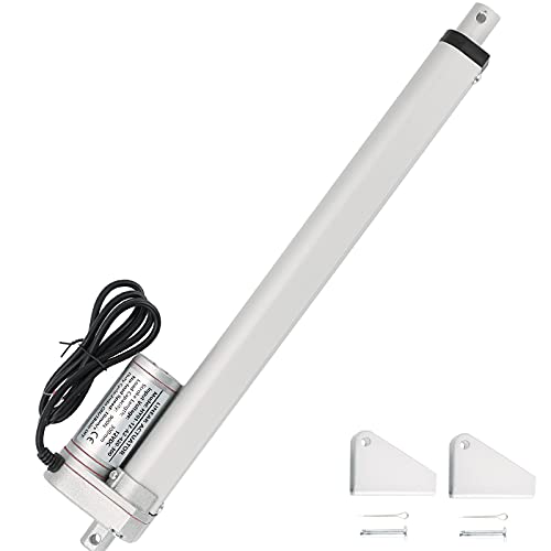 MAOPINER DC12V 12inch Stroke Linear Actuator with Mounting Bracket 900N(225lbs) Maximum Lift 10mm/s for Recliner TV Table Lift Massage Bed Electric Sofa Linear Actuator