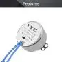 Fielect 2Pcs Synchronous Motor AC 110V 8-10RPM Turntable Motor CW Direction 4W TYC-50 Horizontal Hole Tapping Shaft