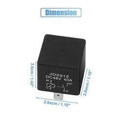 uxcell 5pcs JD2912 4 Pin DC 48V 40A Universal Car Vehicle Motor Fuse Relay Switch Power