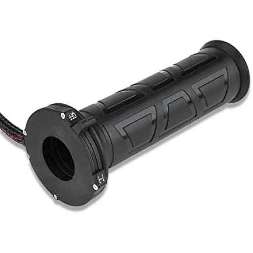 1 Pair 12V Motorcycle Heated Grips, Keenso Universal 7/8 Motorcycle ATV 22mm Handlebar Grips Heated/Voltmeter/ USB Charger for Motorcycle/Bike/ATV (12W - 24W)