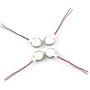 E-outstanding 4-Pack 1027 Mini Vibration Motor with 35mm Length Lead Wire DC 3V 85mA 12000rpm Flat Vibrating Moteur Button Motors for Mobile Phone Tablet Household Appliances 10x2.7mm