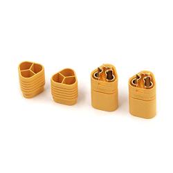 T Tulead Bullet Connector Plug 3 Pins Non-Slip Motor Connector Plug Controller Battery Plug 500V 30A 2 Pairs (Female+Male)
