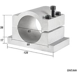BestTeam CNC Spindle Clamp Bracket 65MM Mounting Bracket Holder With Screws For 800W 1.5KW Machine Tool Spindle Motor
