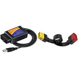 FORScan ELM327 OBD2 USB Adapter with OBD2 Extension Cable 36CM