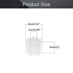 Othmro 10pcs Plastic Gears 10 Teeth Model 102A Reduction Gear Plastic Worm Gears for RC Car Robot Motor