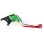 Occus Motor Adjustable Lever for Kawasaki Ninja ZZR600 ZX6R 05-09 ZX9R 00-03 ZX12R 00-05 Brake Clutch Folding Extendable CNC Aluminum - (Color: Orange-Silver-Red)