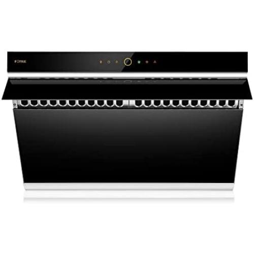 FOTILE JQG7505 30” Under-Cabinet or Wall-Mount Range Hood | Dual DC-Motor | Side Draft Design | Hands Free On and Off | Touchscreen with 4 Speed Level | Modern Kitchen Onyx Black Glass, onxy black