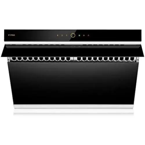 FOTILE JQG7505 30” Under-Cabinet or Wall-Mount Range Hood | Dual DC-Motor | Side Draft Design | Hands Free On and Off | Touchscreen with 4 Speed Level | Modern Kitchen Onyx Black Glass, onxy black