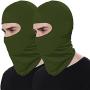 Pack of 2 Bandana Face Hat for Outdoor Airsoft Motorcycle Ski Mask Winter Sun Balaclava Black Tactical Hood Helmet Face Cover