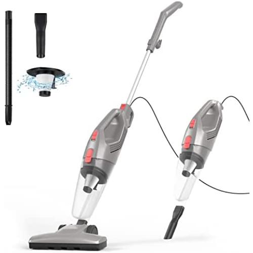 Stick Vacuum Cleaner, 3-in-1 Lightweight Corded Vacuum Cleaner with 450w Motor, Corded Handheld Vac for Hard Floor and Carpet