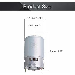 Fielect 12V DC Motor 22500RPM Round Shaft High Torque Electric Motor for Drills, DIY Electric/Electronic Projects, Robots, RC Vehicals, Remote Controlled Cars/Robot, Saw Repair/Replacement Engine