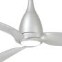 Minka-Aire F831L-SL Tear 60 Inch Ceiling Fan with Integrated LED Light and DC Motor in Silver Finish