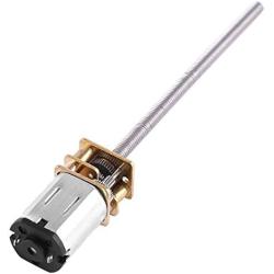 Gear Motor 6V, DC Motor Mini Electric Motor with Long M3*55MM Screw Thread Output Shaft 30RPM~500RPM(#1) for linear actuator motoriduttore 30 rpm a vite 30 rpm motor screw 2g linear servo motor nema 1