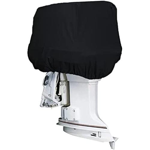 AKEfit Outboard Motor Cover, Waterproof & Sunproof Boat Motor Covers,Motor Hood Cover with Heavy Duty Oxford Fabric Extra PVC Coatin, Fits Motor Up to 150Hp