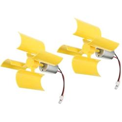 DC 0.1V-5.5V 100-6000RPM Micro Vertical Wind Turbines, Small Motor Blades Generator for DIY (1pc) (2pc)