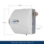AprilAire 600 Whole Home Humidifier, Automatic High Output Furnace Humidifier, Large Capacity Whole House Humidifier for Homes up to 5,000 Sq. Ft., White
